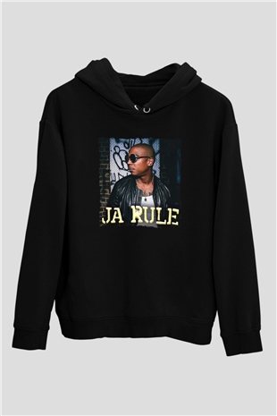 Ja Rule Siyah Unisex Kapüşonlu Sweatshirt