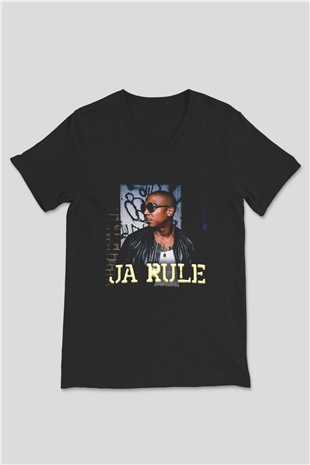 Ja Rule Siyah Unisex V Yaka Tişört