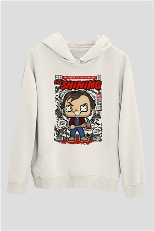 Jack Torrance The Shining Baskılı Unisex Beyaz Hoodie