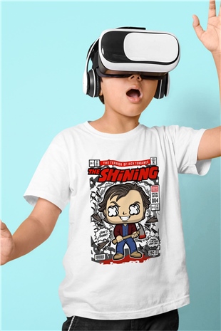 Jack Torrance The Shining Baskılı Unisex Beyaz Çocuk Tişört