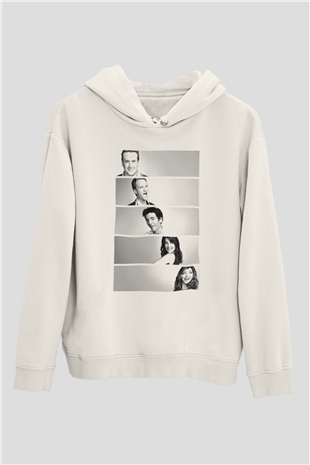 Jackass Beyaz Unisex Kapşonlu Sweatshirt