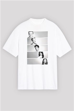 Jackass Beyaz Unisex Oversize Tişört T-Shirt