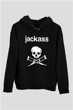 Jackass Siyah Unisex Hoodie