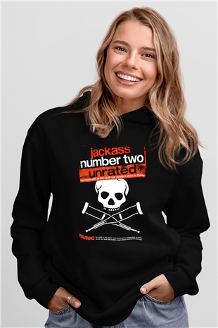 Jackass Siyah Unisex Hoodie