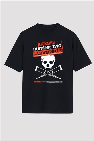 Jackass Siyah Oversize Tişört Oversize T-shirt