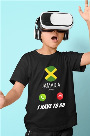 Jamaika Siyah Unisex Çocuk Tişört