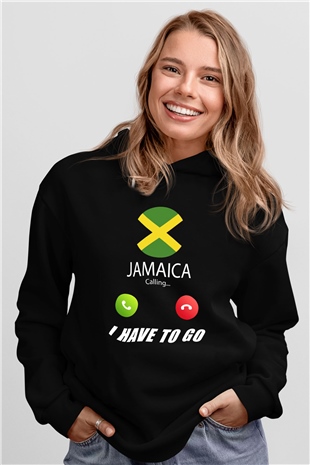 Jamaika Siyah Unisex Hoodie