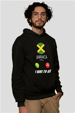 Jamaika Siyah Unisex Hoodie