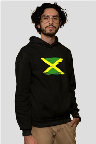 Jamaika Siyah Unisex Hoodie