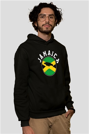 Jamaika Siyah Unisex Hoodie