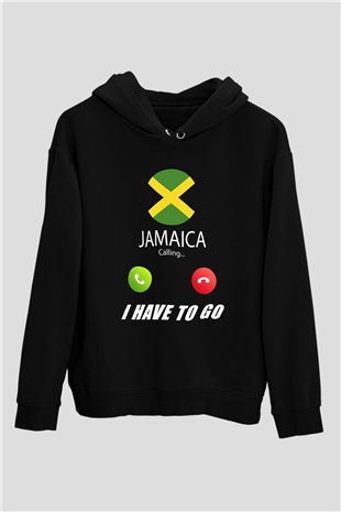 Jamaika Siyah Unisex Hoodie