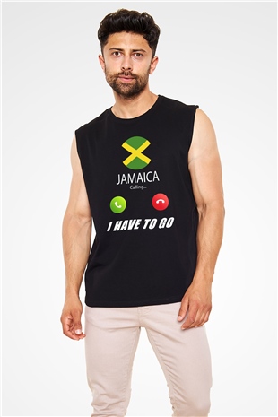 Jamaika Siyah Unisex Kolsuz Tişört