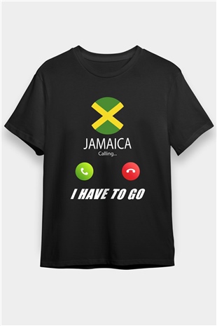 Jamaika Siyah Unisex Tişört T-Shirt - TişörtFabrikası