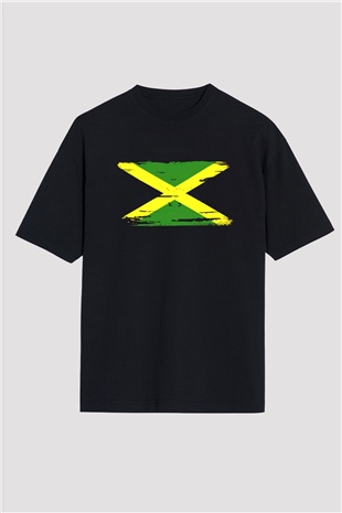 Jamaika Siyah Oversize Tişört Oversize T-shirt - TişörtFabrikası