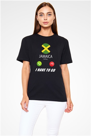Jamaika Siyah Unisex Tişört T-Shirt - TişörtFabrikası
