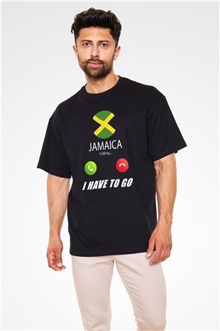 Jamaika Siyah Oversize Tişört Oversize T-shirt - TişörtFabrikası