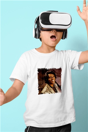 James Brown Baskılı Unisex Beyaz Çocuk Tişört