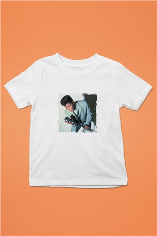 James Brown Baskılı Unisex Beyaz Çocuk Tişört