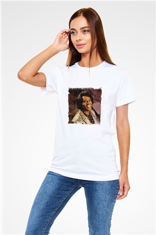 James Brown Baskılı Unisex Beyaz Tişört