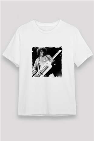 James Brown Baskılı Unisex Beyaz Tişört