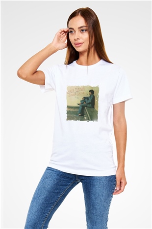 James Brown Baskılı Unisex Beyaz Tişört