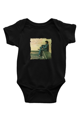 James Brown Baskılı Unisex Siyah Bebek Body - Zıbın
