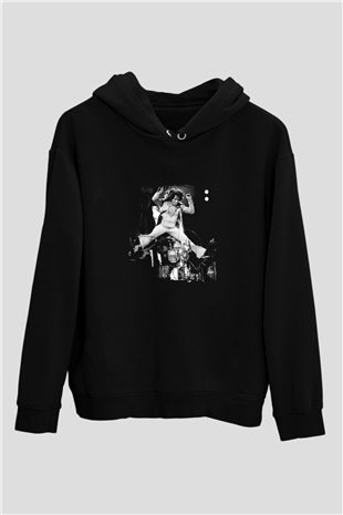 James Brown Baskılı Unisex Siyah Hoodie
