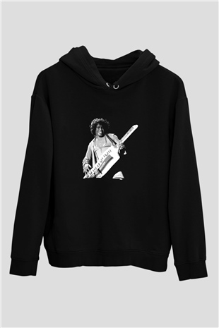 James Brown Baskılı Unisex Siyah Hoodie