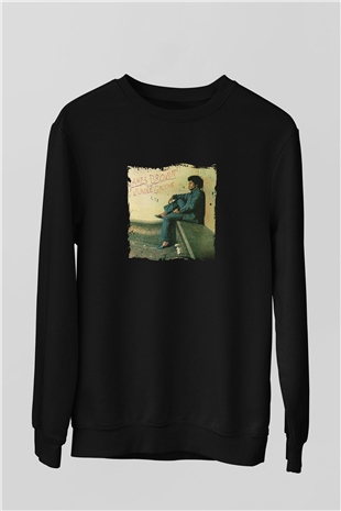 James Brown Baskılı Unisex Siyah Sweatshirt
