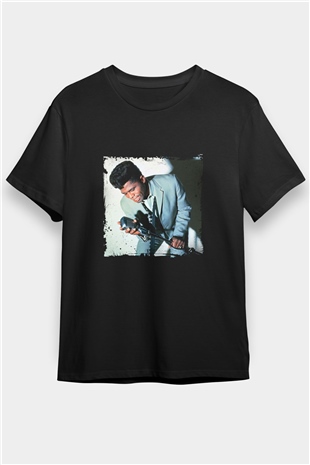 James Brown Baskılı Unisex Siyah Tişört