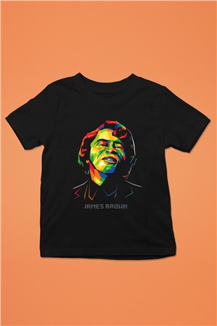 James Brown Siyah Unisex Çocuk Tişört