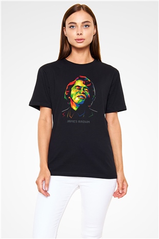 James Brown Siyah Unisex Tişört T-Shirt - TişörtFabrikası