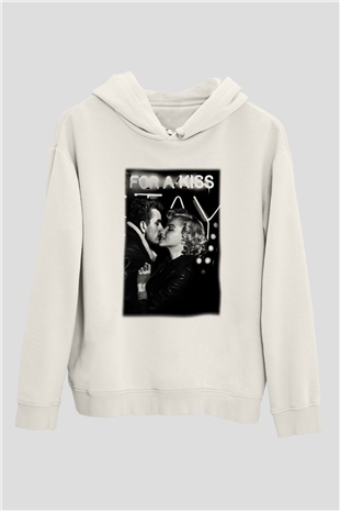 James Dean Beyaz Unisex Kapşonlu Sweatshirt