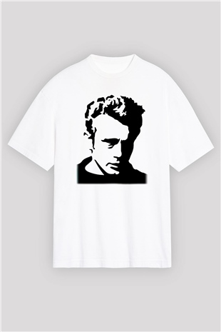 James Dean Beyaz Unisex Oversize Tişört T-Shirt