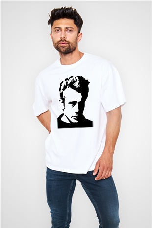 James Dean Beyaz Unisex Oversize Tişört T-Shirt