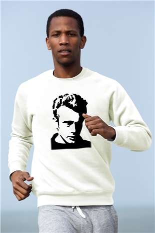 James Dean Beyaz Unisex Sweatshirt