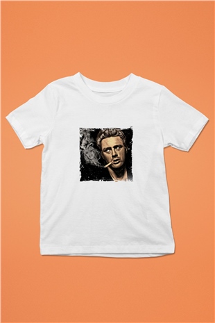 James Dean Unisex Baskılı Beyaz Çocuk Tişört