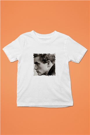James Dean Unisex Baskılı Beyaz Çocuk Tişört