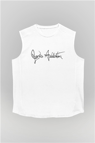 Janes Addiction Beyaz Unisex Kolsuz Tişört