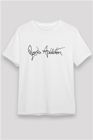 Janes Addiction Beyaz Unisex Tişört T-Shirt - TişörtFabrikası