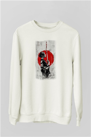 Japonya Beyaz Unisex Sweatshirt