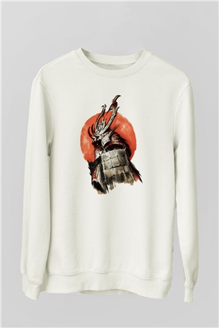 Japonya Beyaz Unisex Sweatshirt