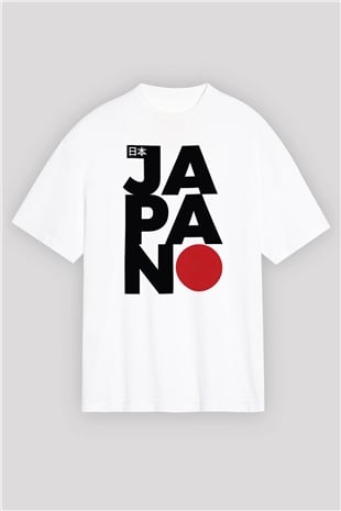 Japonya Beyaz Oversize Tişört Oversize T-shirt - TişörtFabrikası