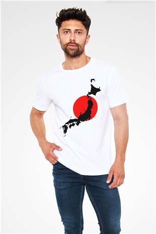 Japonya Beyaz Unisex Tişört T-Shirt - TişörtFabrikası