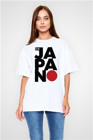 Japonya Beyaz Oversize Tişört Oversize T-shirt - TişörtFabrikası