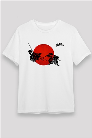 Japonya Beyaz Unisex Tişört T-Shirt - TişörtFabrikası