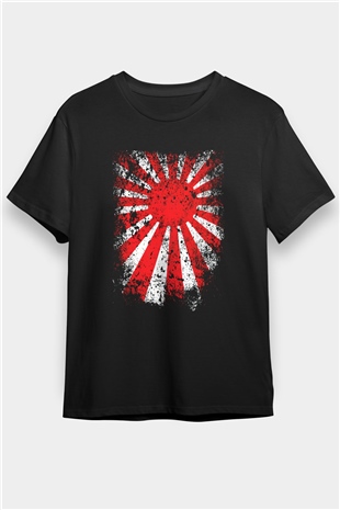 Japonya Siyah Unisex Tişört T-Shirt - TişörtFabrikası