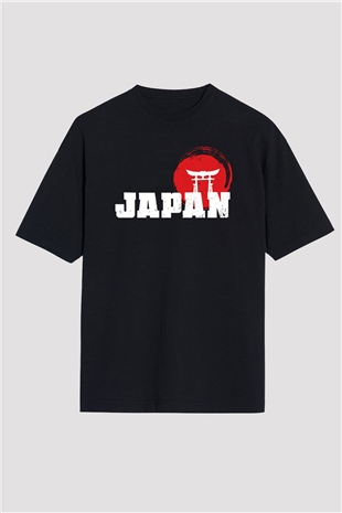 Japonya Siyah Oversize Tişört Oversize T-shirt - TişörtFabrikası