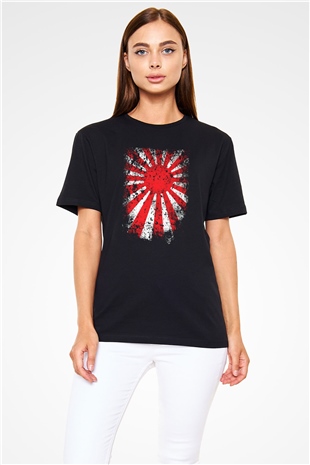 Japonya Siyah Unisex Tişört T-Shirt - TişörtFabrikası
