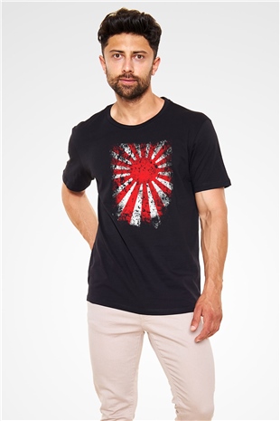 Japonya Siyah Unisex Tişört T-Shirt - TişörtFabrikası